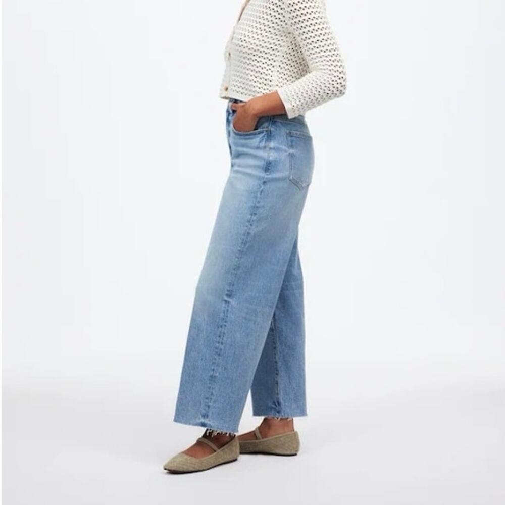 NWOT Madewell The Curvy Perfect Vintage Wide-Leg Crop Jean Hallstead Wash 33 - Picture 3 of 10